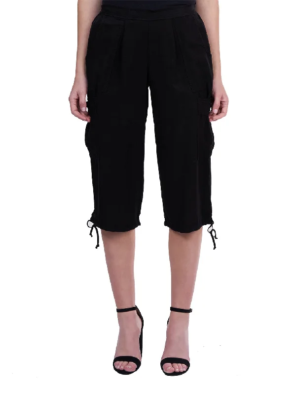 Trend Alert Tianello "Ivy"  Light Weight TENCEL™" Cropped "Canyon" Cargo Pant