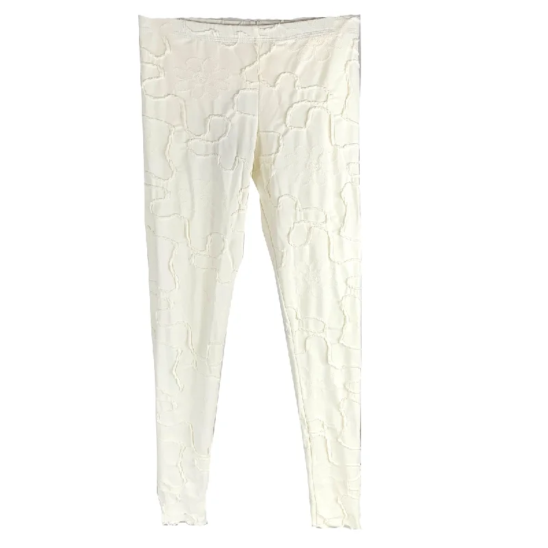 Seize Bargains Off White Conduit Jacquard Knit Leggings