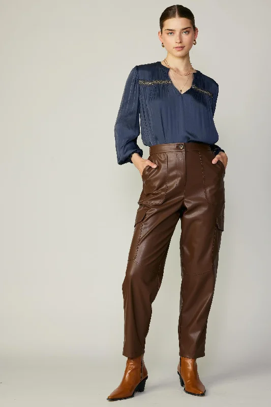 Clearance Event Vegan Leather Trousers