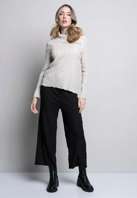 Low Price Special Wide-Leg Embossed Pants